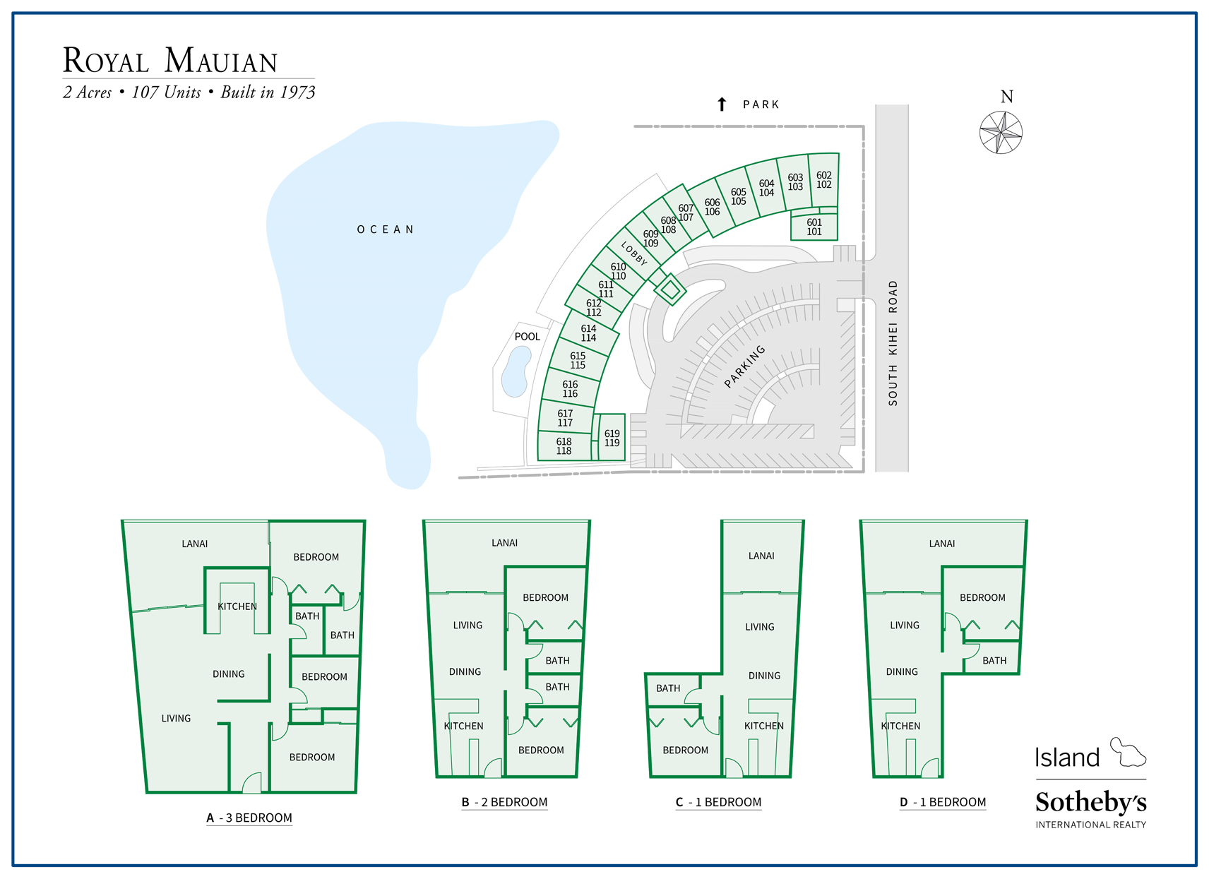 royal mauian floor plans and map